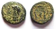 Ancient Coins - JUDAEA, Roman Administration. Claudius, with Britannicus, Antonia, and Octavia. AD 41-54. Æ 23