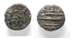 Ancient Coins - Phoenicia. Sidon. Ba’alshillem II (c. 401-366 BC). AR 1/16 shekel (10mm, 0.65g).