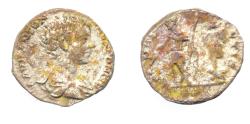 Ancient Coins - AS FOUND: Roman Imperial. Caracalla, as Caesar (AD 196-198). Denarius (17mm, 3.18g).