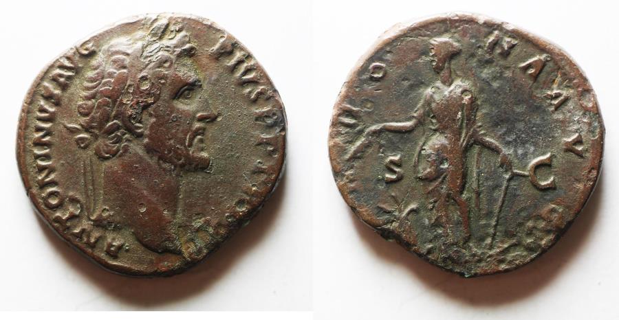 Antoninus Pius AE sestertius - Old Coin Price