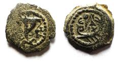 Ancient Coins - Judaea. Herod Archelaus.  AE Prutah. 4 B.C.E. - 6 C.E.