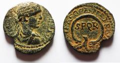 Ancient Coins - NICE QUALITY: Judaea Samaria Caesarea Maritima under Severus Alexander AE24