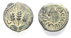 Ancient Coins - JUDAEA, Herodians. Agrippa I. 37-43 CE. AE Prutah .Jerusalem mint.