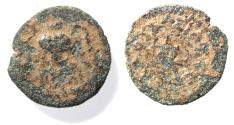 Ancient Coins - Judean Kingdom. Herod the Great. AE Double Prutot . 37 BC