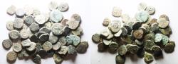 Ancient Coins - LOT OF 68 AS FOUND JUDAEAN BRONZE PRUTOT. NICE QUALITY