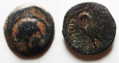 Ancient Coins - Arabia. Nabataean Kings. Malichus I (59/8-30 BC). AE 19mm, 4.31g. Petra mint. Struck in regnal year 28 (32/1 BC).