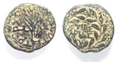 Ancient Coins - BE-HEADER OF JOHN THE BAPTIST: Judaea. Herodian dynasty. Herod Antipas (4 BC-AD 39). AE unit
