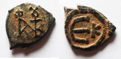 Ancient Coins - Justin II (565-578). Æ 5 Nummi - Constantinople