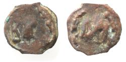 Ancient Coins - Arabia Felix. Hadhramawt. First century BC-first century AD. Cast AE UNIT . Shaqar mint.