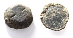 Ancient Coins - JUDAEA? BRONZE WEIGHT. 19.41GM. PRE 3RD CENTURY B.C