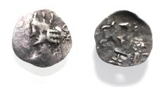 Ancient Coins - Kings of Persis. 2nd century BC. AR Obol