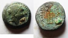 Ancient Coins - SELEUKID KINGS of SYRIA. Antiochos III ‘the Great’. 222-187 BC. Æ 24 . Ekbatana mint.