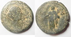 Ancient Coins -  Egypt. Alexandria under Faustina II (AD 147-175). AE drachm (33mm, 17.97g). Struck in regnal year 14 of Antoninus Pius (AD 150/1). 