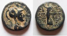 Ancient Coins - SYRIA. APAMEA. Pseudo-Automous issue. AE 20. Struck 38/37 BC. Athena/Nike