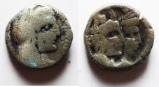 Ancient Coins - Nabataean Kings. Aretas IV (9 BC-AD 40). AR sela (13mm, 3.81g). Struck ca. AD 24/5-39/40.