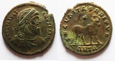 Ancient Coins - Julian II. AD 360-363. Æ Double Maiorina . Antioch mint. Bull