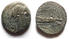 Ancient Coins - Seleukid Kings. Demetrios II Nikator (second reign, 129-126 BC). AE 20. TYRE MINT