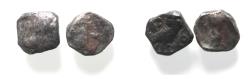 Ancient Coins - LOT OF TWO: Philistia (Palestine). Uncertain mint. AR obol .Struck c. 450-333 BC.