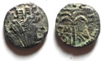 Ancient Coins - Phoenicia. Tyre. Pseudo-autonomous issue. 2nd century A.D. Æ 14. NICE! TYCHE. PALM TREE