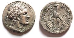 Ancient Coins - Ptolemaic Kings. Kleopatra III and Ptolemy IX Soter II (Lathyros) (117/6-108/7 BC). AR tetradrachm (27mm, 11.24g). Alexandreia mint. Struck in regnal year 5 (111/0 BC).