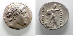 Ancient Coins - EXCEPTIONAL EXAMPLE: Greco-Baktrian Kingdom. Diodotos I Soter (ca. 255-235 BC). AR tetradrachm (25mm, 16.44g). I