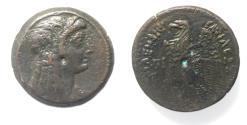 Ancient Coins - PTOLEMAIC KINGS of EGYPT. Ptolemy V or Ptolemy VI. 204-180 BC or 180-145 BC. Æ. ISIS