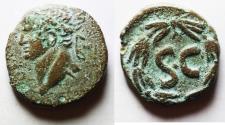 Ancient Coins - Seleucis and Pieria. Antioch under Domitian (AD 69-79). AE semis (22mm, 8.52g).