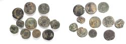 Ancient Coins - ROMAN PROVINCIAL . LOT OF 11 AE COINS. AS FOUND