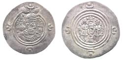 Ancient Coins - Sasanian Kingdom. Khusru II. A.D. 591-628. AR drachm.