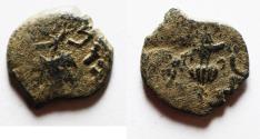 Ancient Coins - Judaea. Jewish War. First Revolt. AE Prutah. Year 3. 68/69 C.E.
