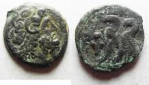 Ancient Coins - PTOLEMAIC KINGS of EGYPT. Kleopatra III & Ptolemy IX Soter II (Lathyros). 116-107 BC. Æ Obol