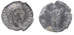 Ancient Coins - AS FOUND. MARCUS AURELIUS AR DENARIUS