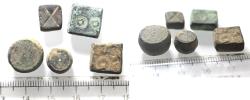 Ancient Coins - ANCIENT WEIGHTS. LOT OF 5 BRONZE WEIGHTS. MOSTLY BYZANTINE