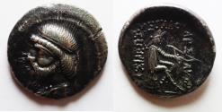 Ancient Coins - Parthian Kings. Mithradates I (171-138 BC). AR drachm (20mm, 4.13g). Hekatompylos mint.