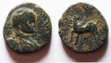 Ancient Coins - Decapolis. Antiochia ad Hippum under Elagabalus (AD 218-222). AE 25mm