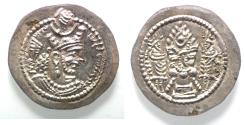 Ancient Coins - Sasanian Empire. Bahram V or Varhran V (A.D. 420-438). Silver AR Drachm.