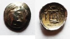 Ancient Coins - KINGS of PERSIS. Vādfradād (Autophradates) I. 3rd century BC. AR Obol. Istakhr (Persepolis) mint.