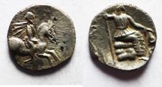 Ancient Coins - Cilicia. Uncertain mint. AR obol (9mm, 0.40g). Struck fourth century BC.