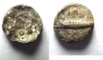 Ancient Coins - AS FOUND: PHOENICIA: Sidon. c. 346-343 BC. AR Obol or 1/16th Shekel