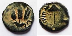 Ancient Coins - JUDAEA, Herodians. Agrippa I. 37-43 CE. AE Prutah .Jerusalem mint.
