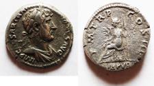 Ancient Coins - Hadrian. AD 117-138. AR Denarius . Rome mint. circa AD 126-127.