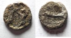 Ancient Coins - AS FOUND: PHOENICIA: Sidon. c. 346-343 BC. AR Obol or 1/16th Shekel