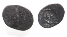 Ancient Coins - Arabia. Nabataean Kings. Syllaeus (9 BC). AR quarter sela (13mm, 1.04g). Petra mint.