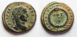 Ancient Coins - CHOICE AS FOUND. CRISPUS E FOLLIS