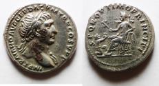 Ancient Coins - EXCEPTIONAL: TARJAN AR DENARIUS. PAX. KNEELING DACIAN