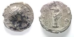 Ancient Coins - DIVA FAUSTINA SR. AR denarius, Rome mint, circa 146-161 AD