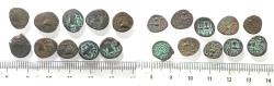 Ancient Coins - LOT OF 10 AS FOUND: Arabia Felix. Himyarite Kingdom. 100 - 300 A.D. Rare copper Bucranium coins.