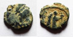 Ancient Coins - Possibly unpublished variety.:  VANDALS? Pseudo-imperial type. Fifth century AD. AE nummus (8 mm, 0.53 g).