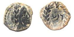 Ancient Coins - Arabia. Nabataean Kings. Aretas IV (9 BC-AD 40). AE 13 mm, 1.11g. Struck in regnal year 10 (AD 1/2).