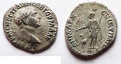 Ancient Coins - Arabia. Petra or Bostra Mint. Trajan 98 - 117 A.D. Silver Drachm